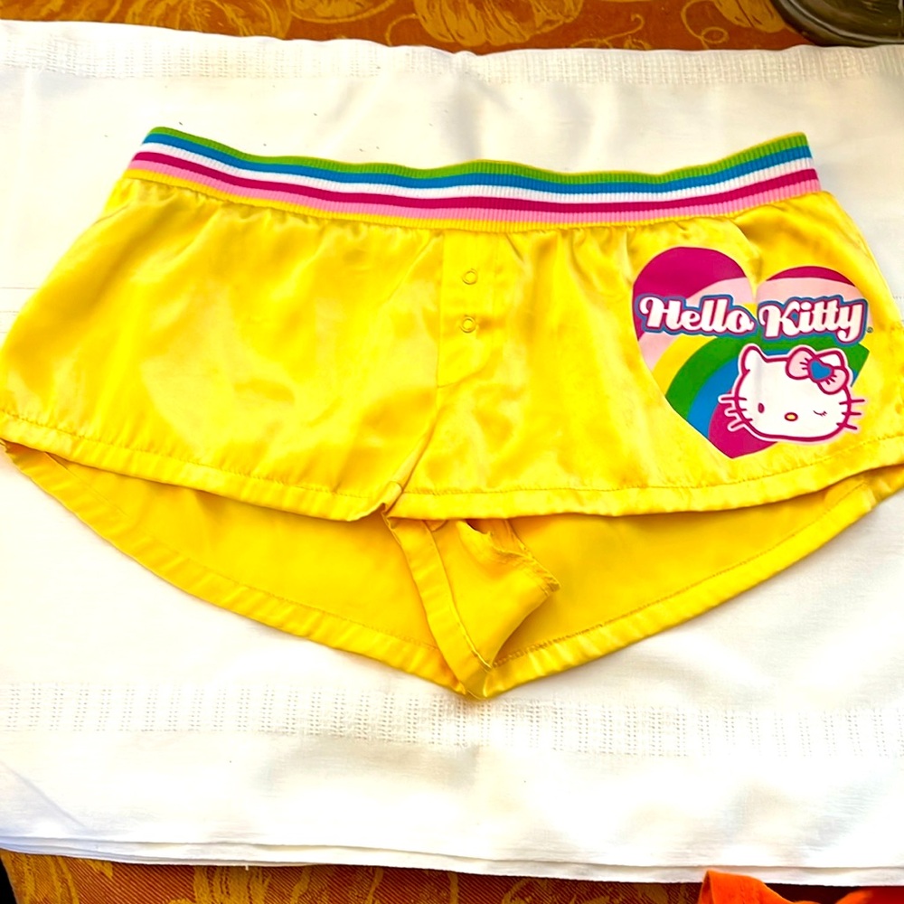 Hello Kitty satin booty shorts, excellent condition, one owner